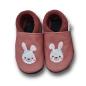 Preview: Krabbelschuhe Hase auf Terrakotta